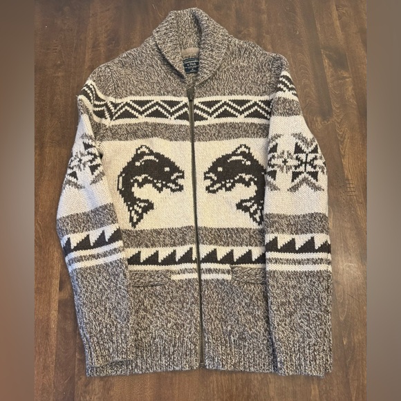 Vintage Abercrombie & Fitch Wool Trout Sweater, sz M - Picture 2 of 8